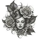 Beautiful disaster feminine tattoo design idea