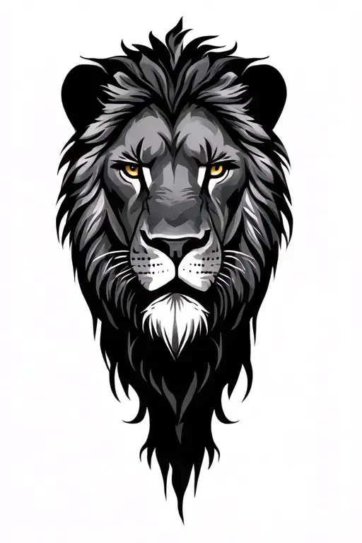 lions head tattoo design idea