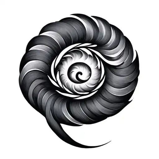 Japanese spiral tattoo design idea