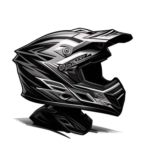 3 motorcross helmets tattoo design idea