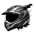 3 motorcross helmets tattoo design idea
