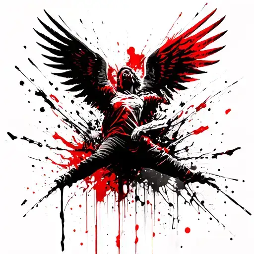 Icarus falling tattoo design idea