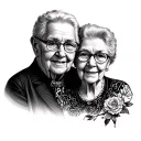Memorial Grandparents tattoo design idea