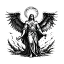 archangel uriel tattoo design idea