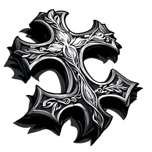 irish cross "the armor of god" tattoo design idea