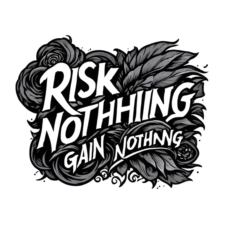 risk nothing gain nothing tattoo design idea