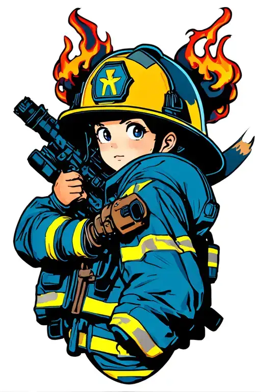 Firefighter tattoo design idea