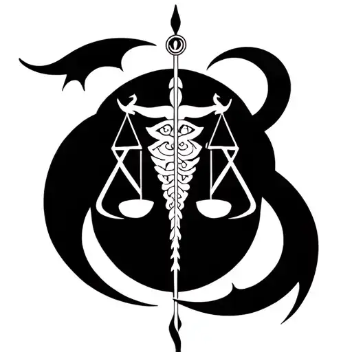 signs libra, aquarius, virgo aries tattoo design idea