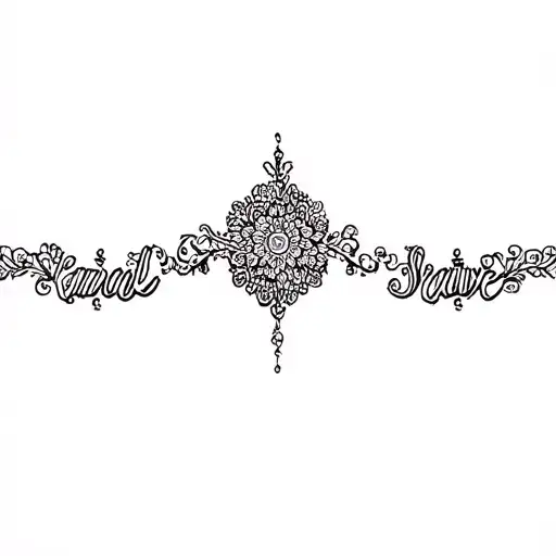 "Anal Slave" "lace" "danty" "loose" tattoo design idea