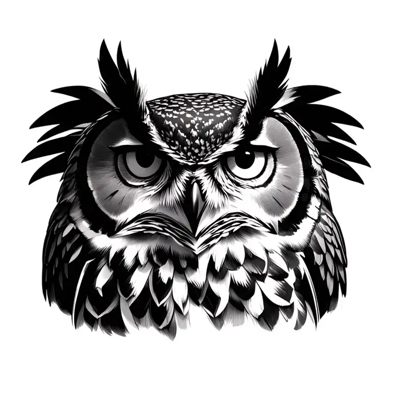 Great Horned Owl tattoo design idea