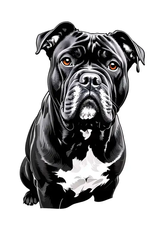 cane corso dog et urban culture tattoo design idea