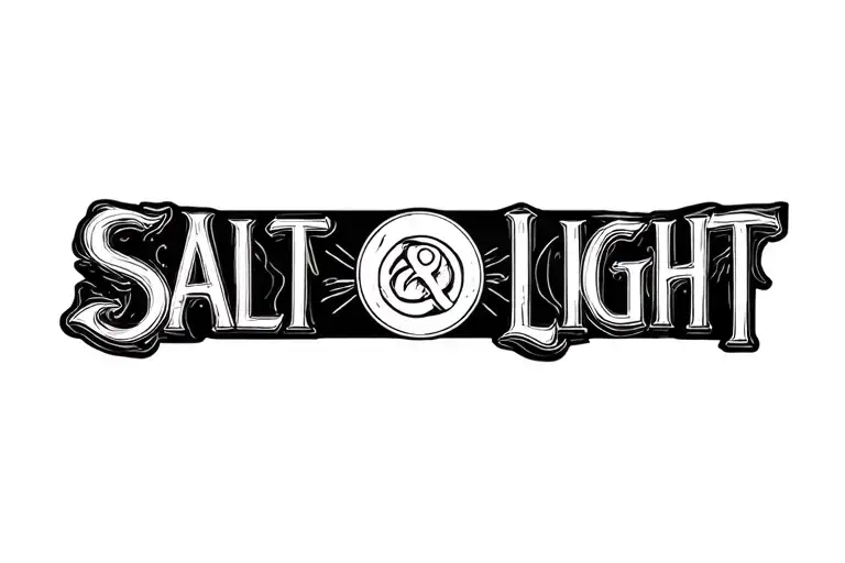 salt and light tattoo design idea