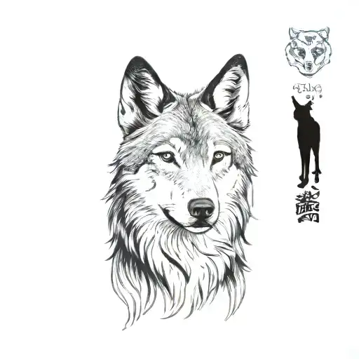 Coverup Small Animals wolf tattoo design idea