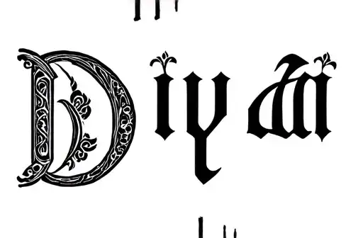 "Diya" tattoo design idea