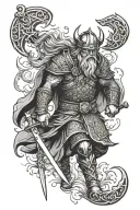 viking warrior tattoo design idea
