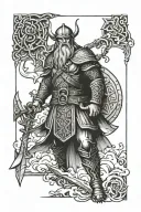 viking warrior tattoo design idea