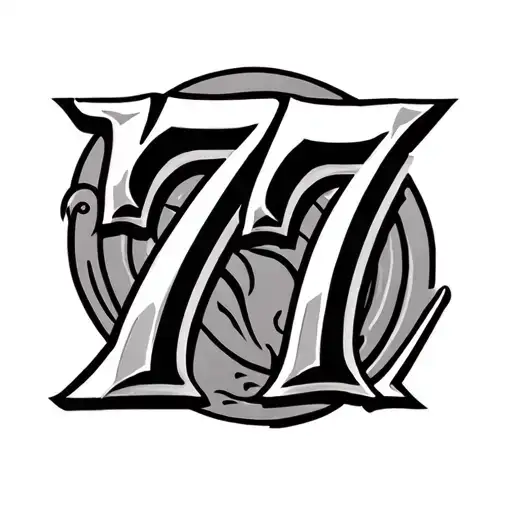 Christian with the number 777 inside tattoo design idea