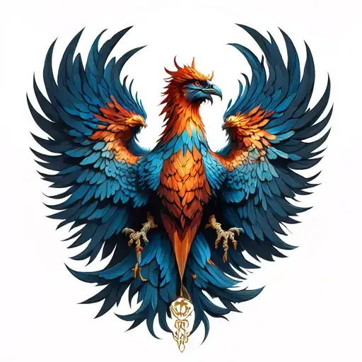 supernatural phoenix tattoo design idea