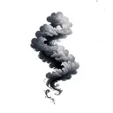 Coverup Clouds and Smoke tattoo design idea