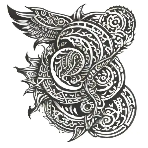 tribal sleeve meaning wisdom tattoo design idea