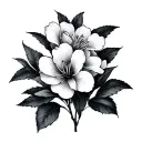 Azalea tattoo design idea
