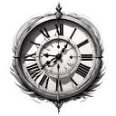 chronos clock tattoo design idea