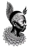 mandela pattern incorporating elements tattoo design idea