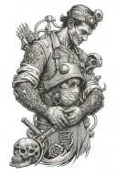 surgeon saving tattoo design idea