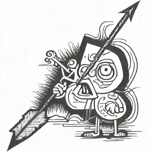 the word norf with a hand drawn arrow tattoo design idea