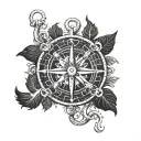 i have an anchor an vegvisir a compass and a raven on my arm. i want to continue this tattoo by adding some more nordic  tattoo design idea