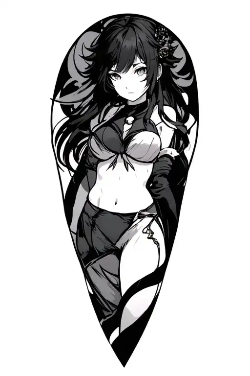 Ren from re:zero leg tattoo design tattoo design idea