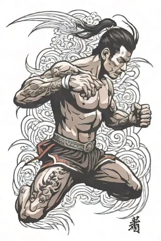Muay Thai Karate MMA tattoo design idea