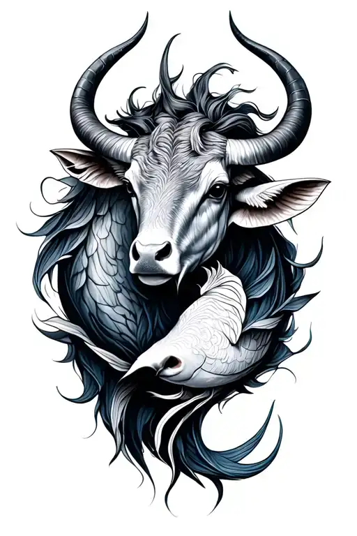 Taurus and Pisces tattoo design idea