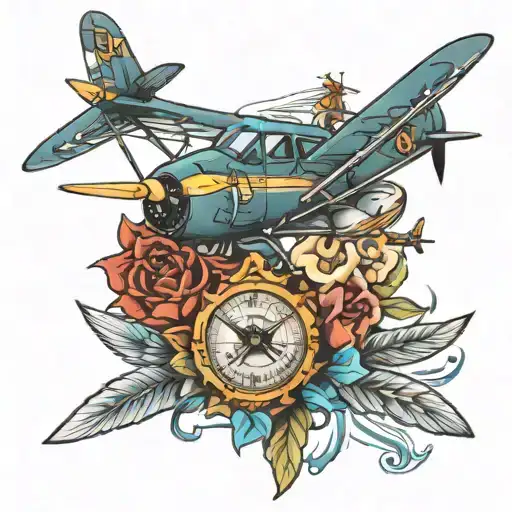aviation themed tattoo tattoo design idea