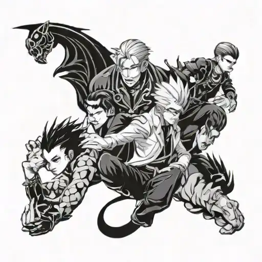 phantom troupe tattoo design idea
