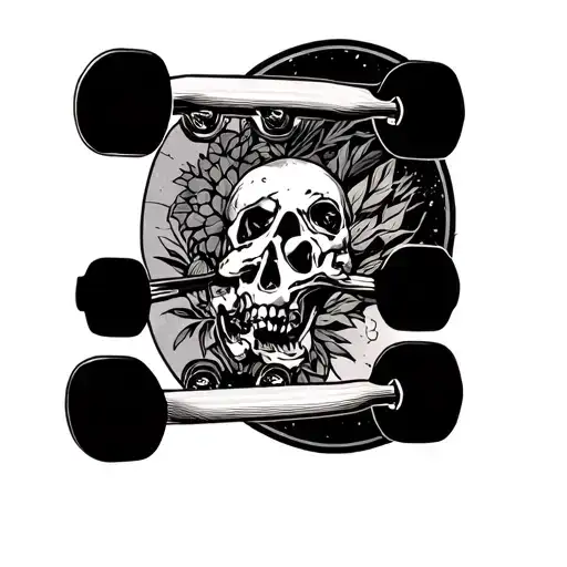 skateboard deck tattoo design idea