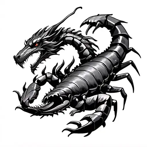 Scorpion And Dragon tattoo design idea