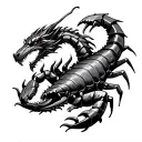 Scorpion And Dragon tattoo design idea