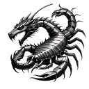 Scorpion And Dragon tattoo design idea