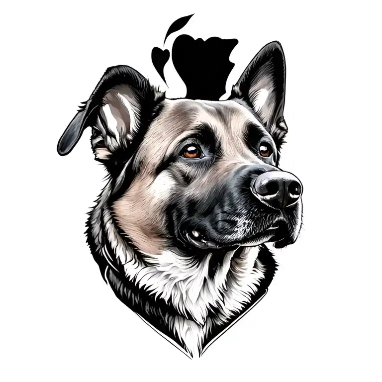 Belgian Malinois tattoo design idea