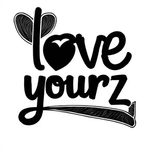 "love yourz" love yourz j cole tattoo design idea