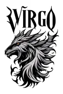 Virgo zodiac symbol tattoo design idea