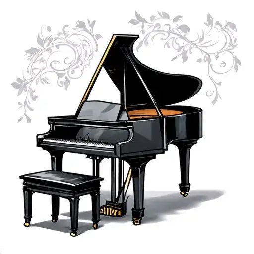 Grand Piano tattoo design idea