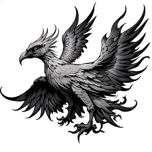 Bpd phoenix rising from flames half sleeve tattoo design idea