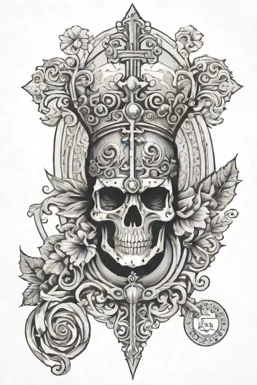 Roman Catholic tattoo design idea