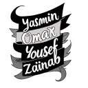 I want these names (yasmin, omar, yousef, amir, zainab) under each other. It should be a small text tattoo on the inside tattoo design idea