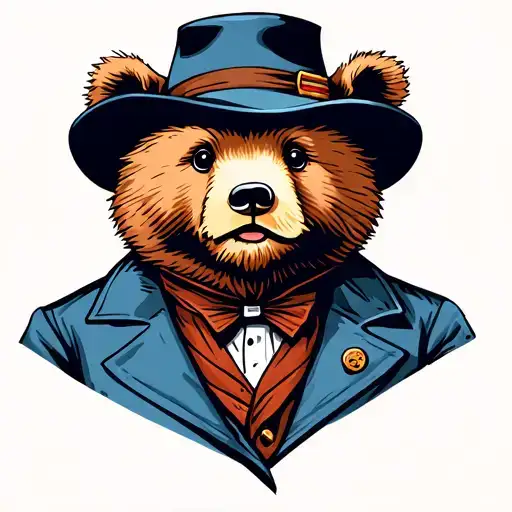 paddington bear tattoo design idea