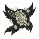 To create a single cohesive pattern that incorporates "Salma," "Ryan," and "Ella," I'll suggest combining elements from  tattoo design idea