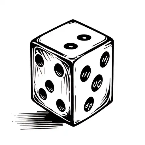 Dice rolling tattoo design idea