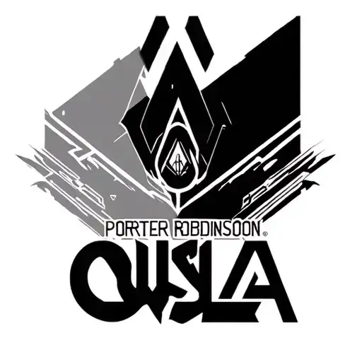 Porter robinson worlds album cover and owsla logo incorporated tattoo design idea